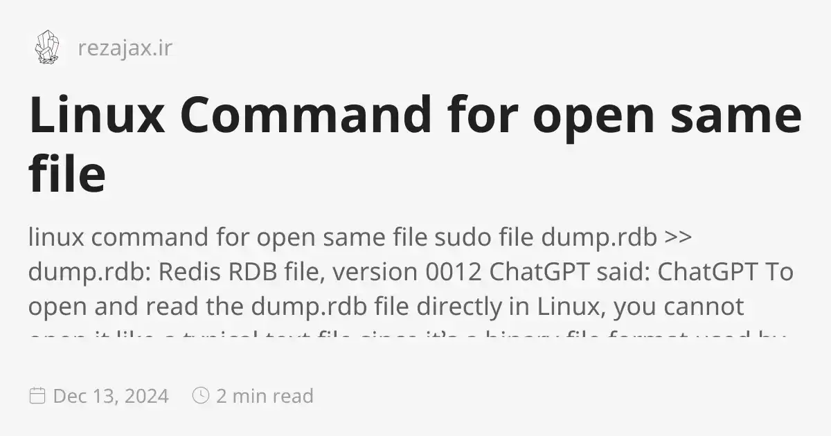 Linux Command for open same file
